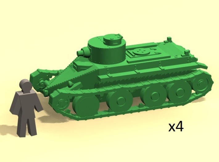 6mm 1/285 Christie T3 tank 3d printed