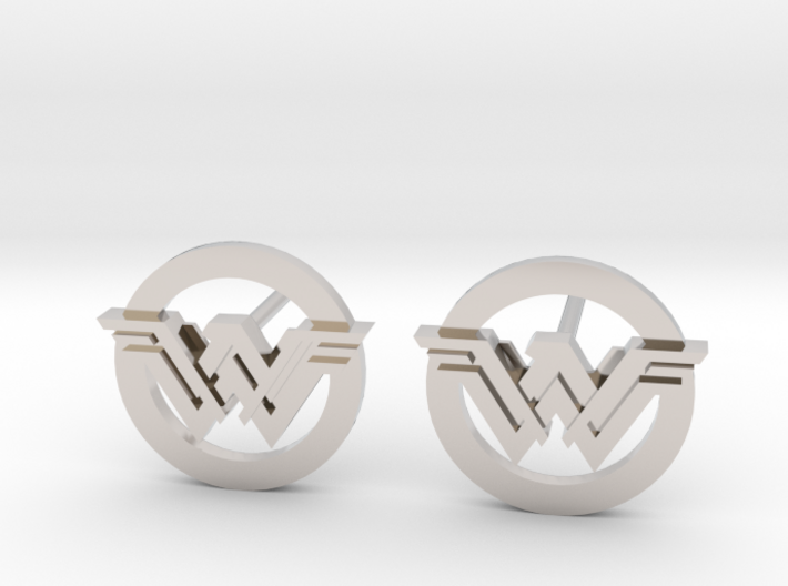 Wonder Woman earrings (studs) 3d printed