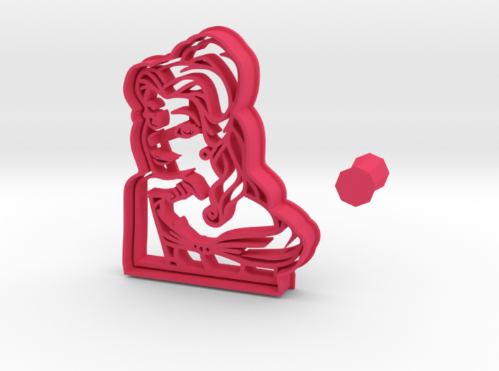 Cookie Cutter of Belle, Beauty and the Beast+handl 3d printed