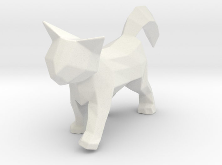 Polygon Kitten Sculpture 3d printed 