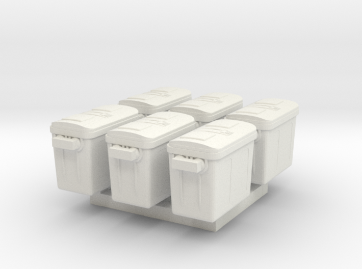 1/87 Scale Freezer Containers x6 3d printed