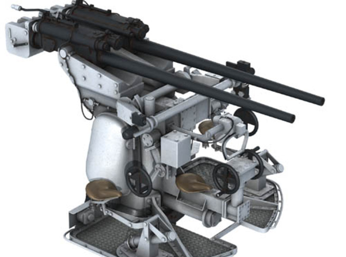 1/200 DKM 3.7cm SK C/30 Twin Gun Mounting Set 3d printed 