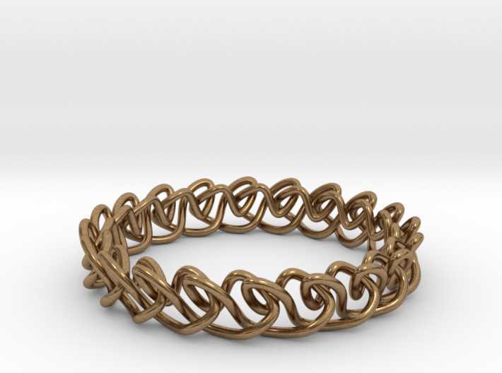 Chain stitch knot bracelet (Circle) 3d printed