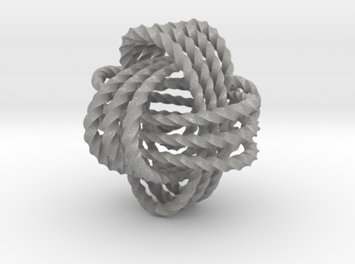 Monkey's fist knot (Twisted square) 3d printed