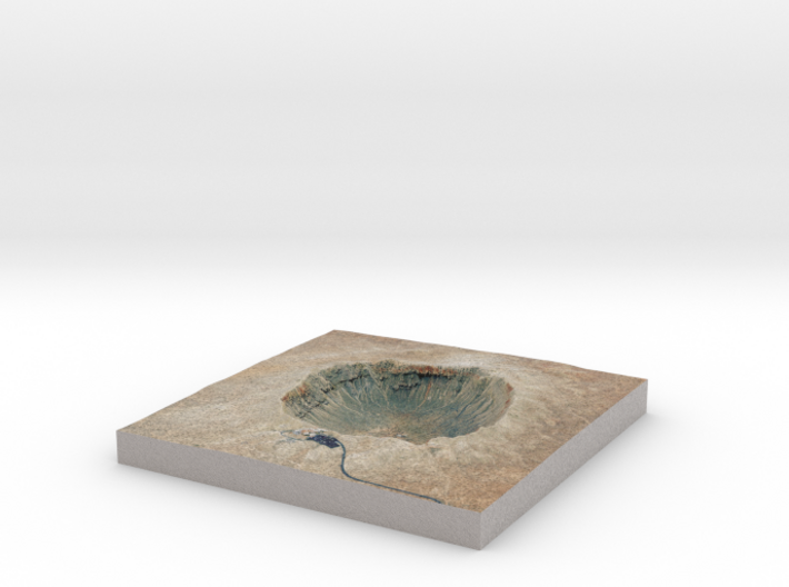 Meteor Crater Map, Arizona: 6 Inch 3d printed 