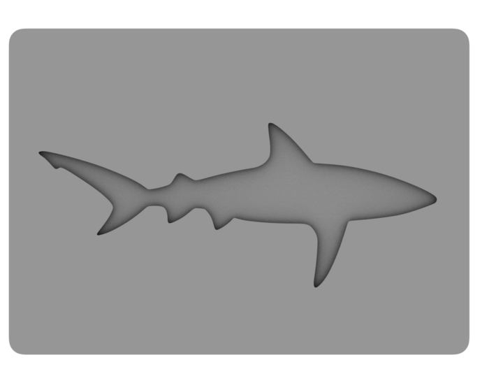 Belt Buckle - Shark - M1SF 3d printed 