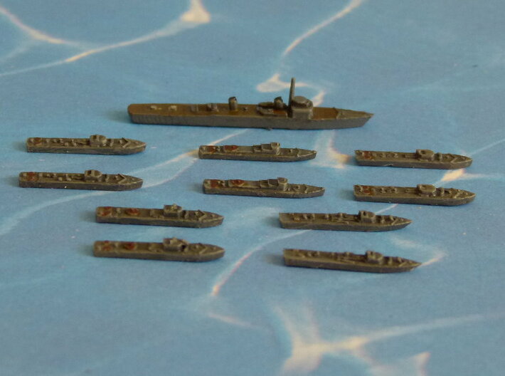 German Minesweepers &quot;Räumboote&quot; w. Tender 1/1800 3d printed Picture of 1/2400 Models
