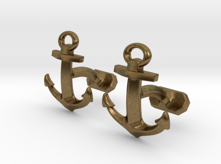 Anchor Cufflinks 3d printed