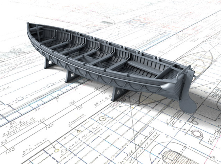 1/144 Scale Royal Navy 32ft Cutters x2 3d printed 3d render showing product detail