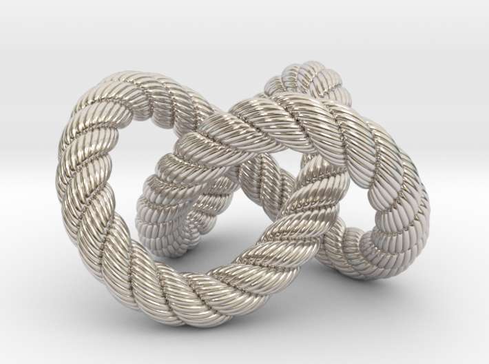 Trefoil knot (Rope with detail) 3d printed