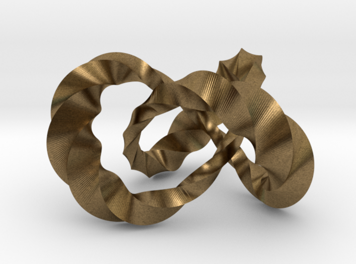 Varying thickness trefoil knot (Twisted square) 3d printed