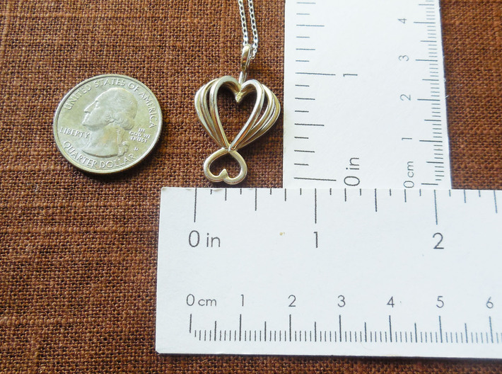 Heart As Open Book Pendant 3d printed 