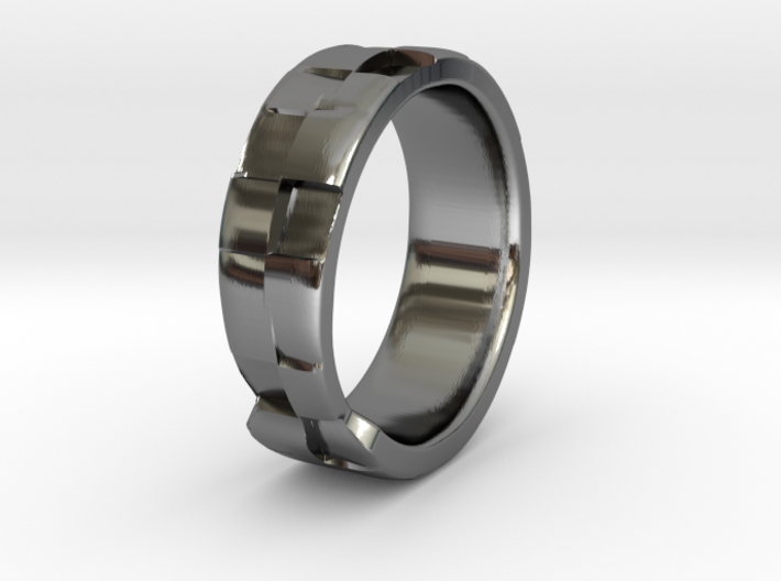 Square Textured &amp; Tapered Ring 3d printed Square Textured &amp; Tapered Ring