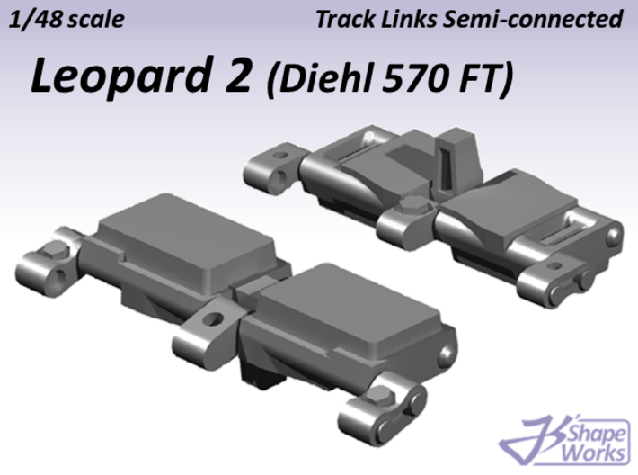 1/48 Leopard 2 Track Links semi-connected 3d printed