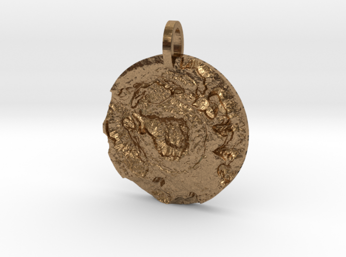 Upheaval Dome Map Pendant 3d printed