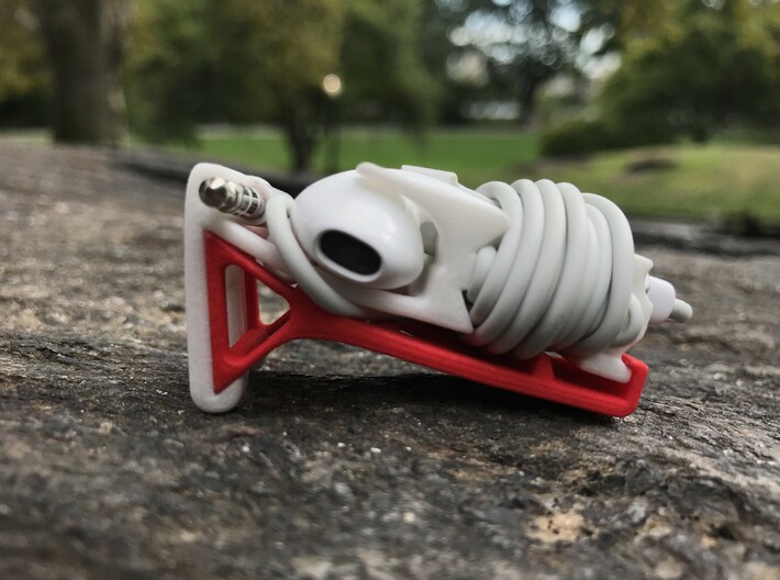 The Roo smartphone stand & cord wrap (base) 3d printed cord wrap
