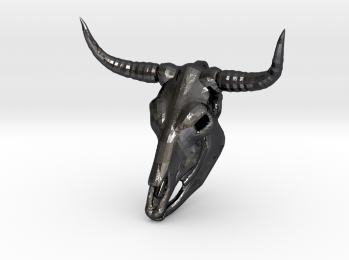 Bull Skull Head Keychain 3d printed 