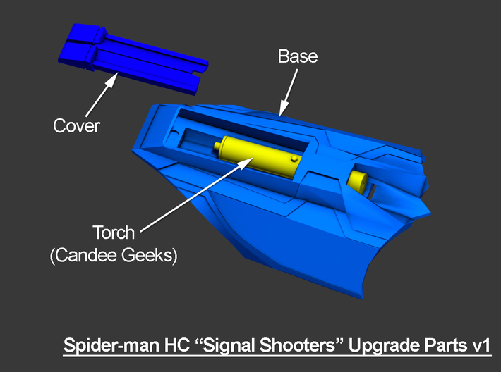 Spider-man "Spidey Signal" Upgrade Kit 3d printed 