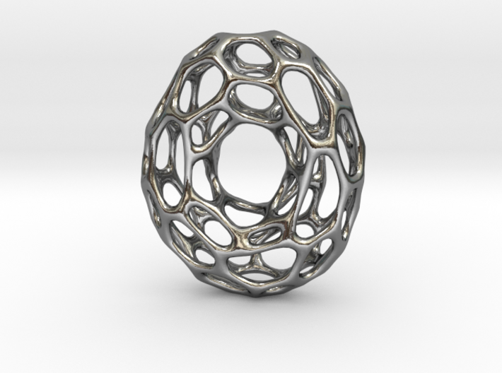 Cyclone-in-motion Necklace Pendant 3d printed