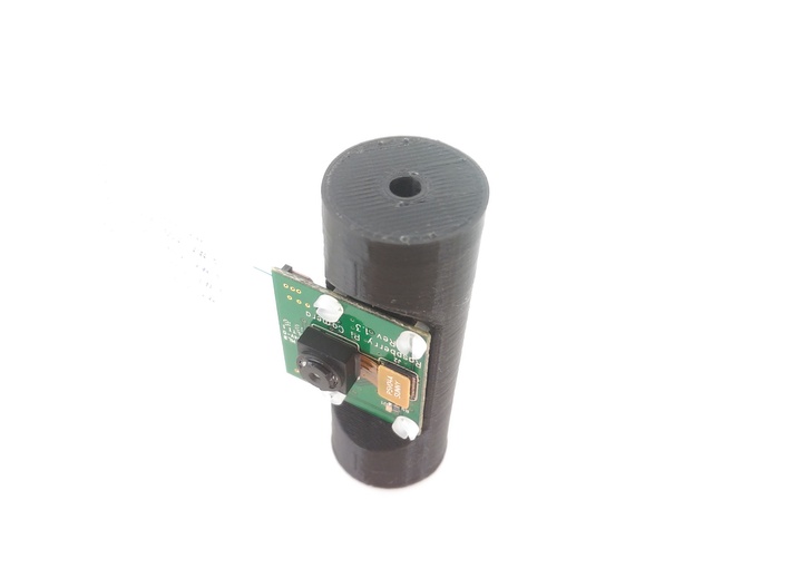 Raspberry Pi Camera Cylinder Mount 3d printed Pi camera mounted on cylinder