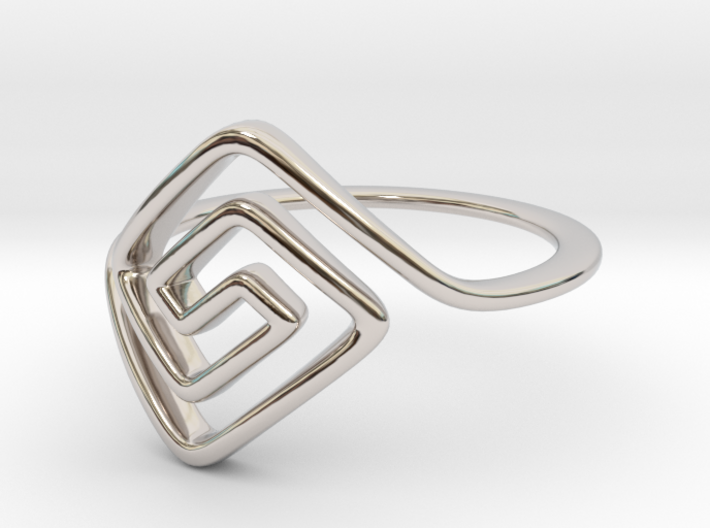 Square Spiral Ring 3d printed