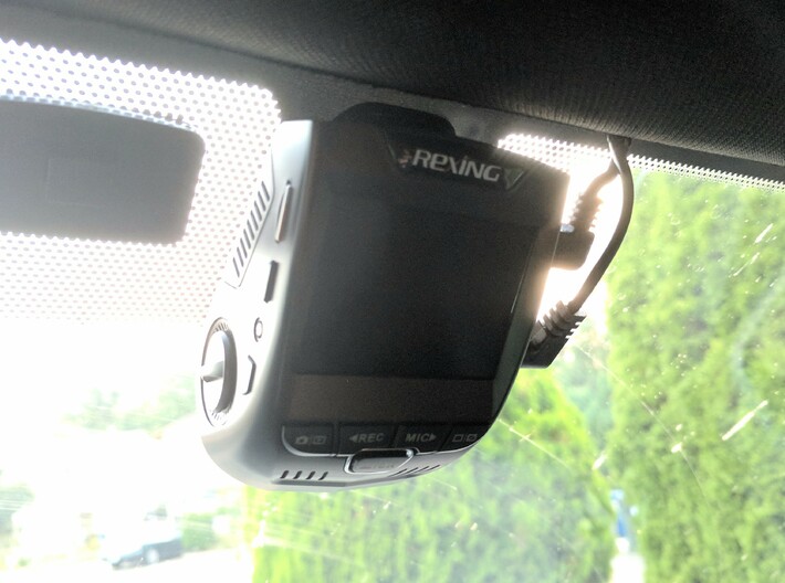 GoPro Compatible Clip to Rexing Dashcam Mount 3d printed Product in action