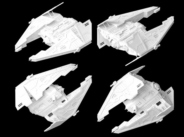 Sith Fury Interceptor (Wings Open) 1/270 3d printed 