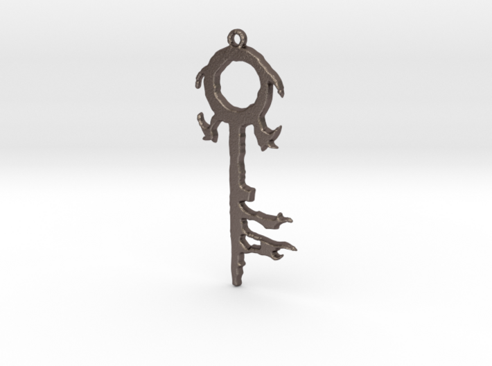 The Silver Key Pendant 3d printed