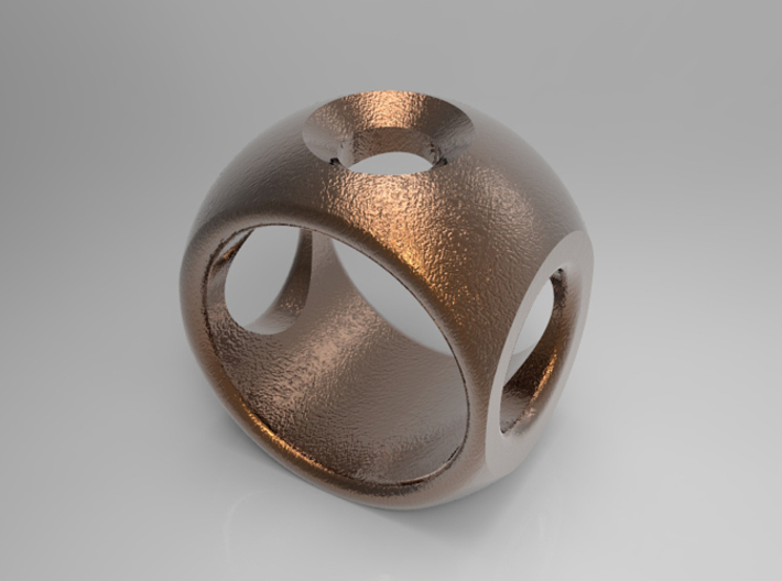 RING SPHERE 2 - SIZE 8 3d printed 