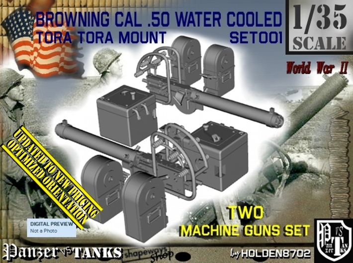 1-35 cal 50 M2 Water Cooled set001 3d printed