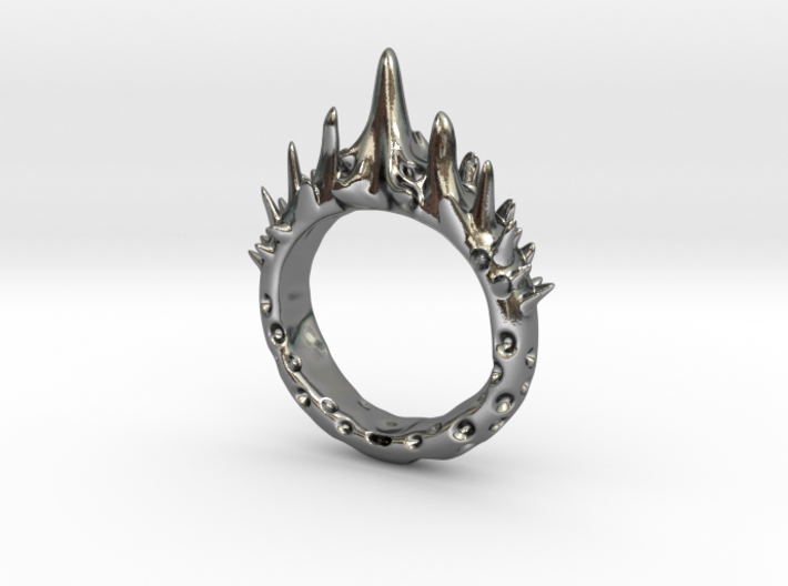 Abstract - Ring 10 - Spiked 3d printed
