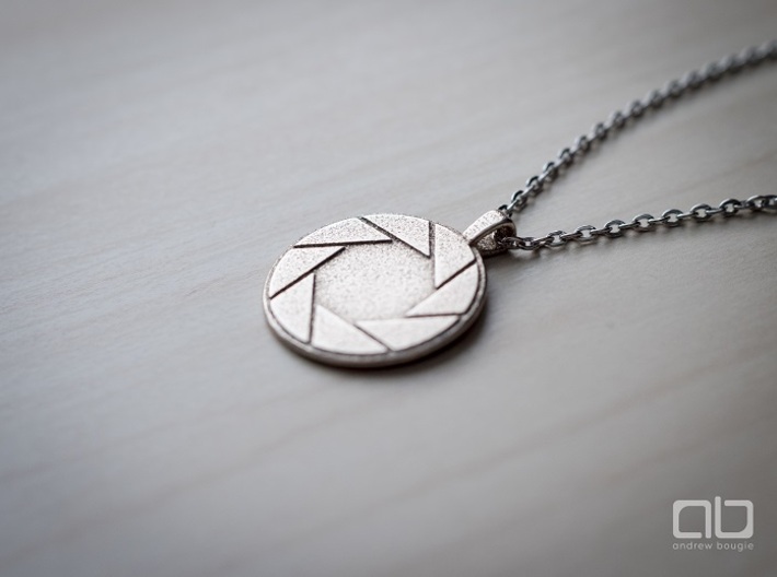 Aperture Science Laboratories Pendant - Portal 3d printed Stainless Steel - Chain not include