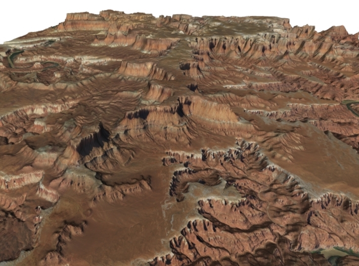 Canyonlands National Park Map: 9"x14" 3d printed 