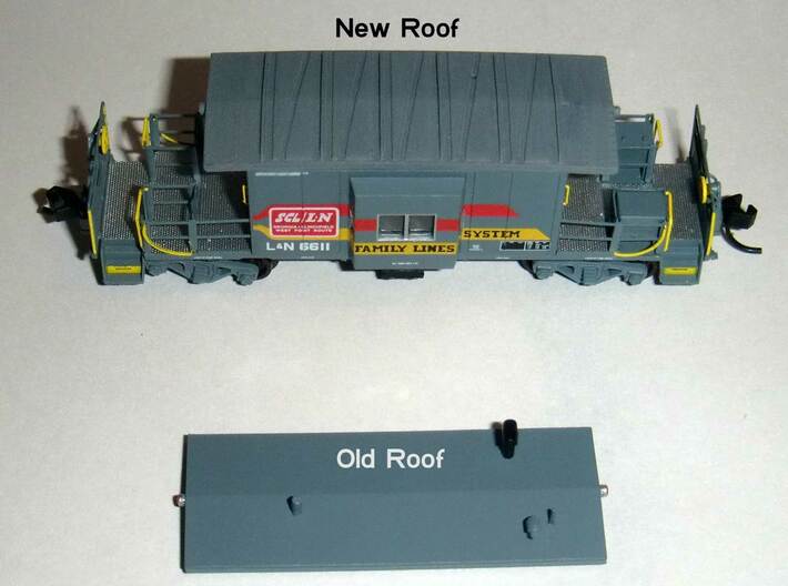 N Bluford Shops Transfer Caboose Roof x2 3d printed