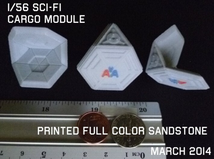 1-56 5xSci-Fi Cargo Module Full Color 3d printed 