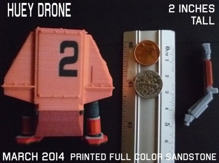 2 Inches DRONE 2 HUEY Full Color 3d printed 