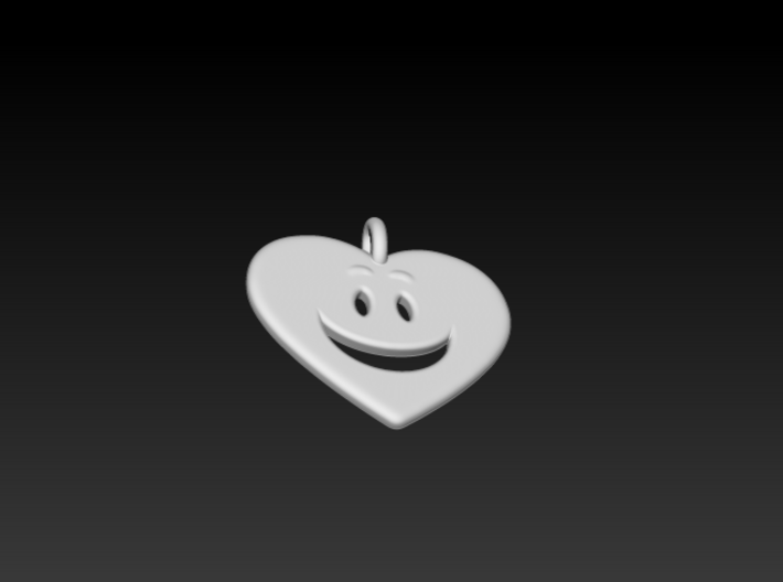 03- HEART FACE PENDANT 3d printed 
