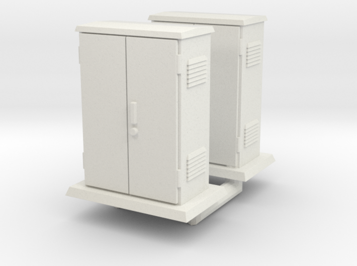 Padmount Electrical Box 01. O Scale (1:43) 3d printed