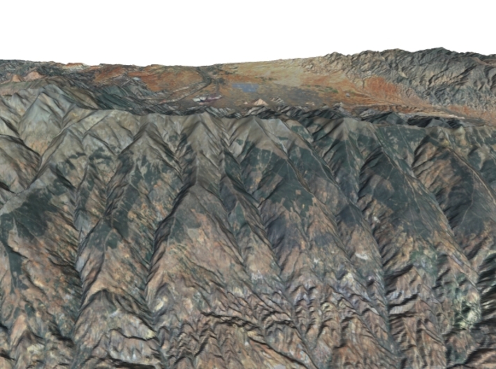 Sierra Nevada Mountains Map, Spain 3d printed 