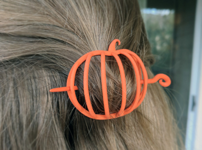 Pumpkin Hair Fastener 3d printed