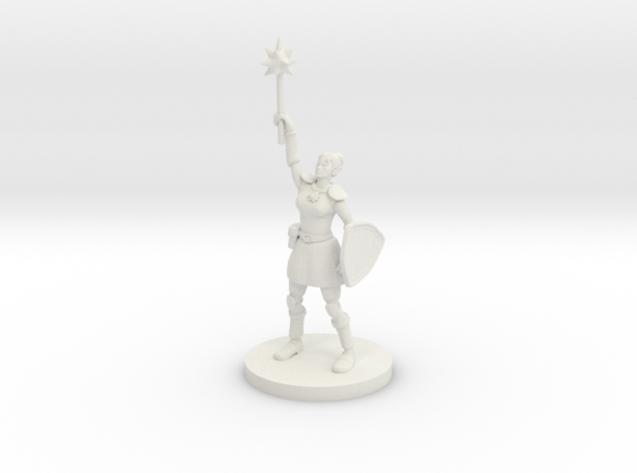 Female Elven Paladin / Cleric 3d printed