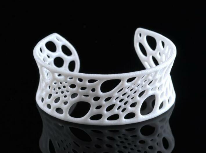 Bamboo Cuff 3d printed white strong &amp; flexible