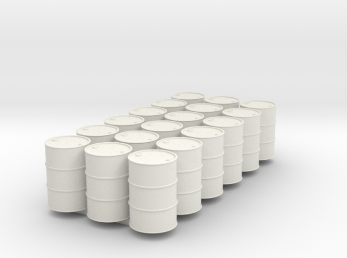 18 HO scale oil drums 3d printed