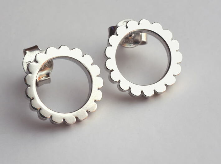 Ingranaggi - Stud Earrings 3d printed