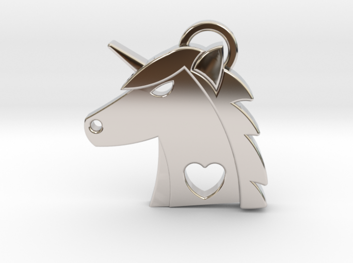 Unicorn Head Pendant 3d printed