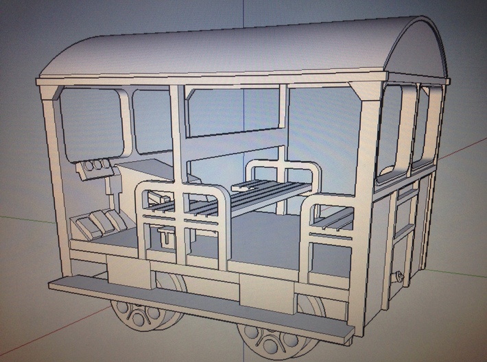 Wickham Trolley Car UPDATE OO 3d printed 