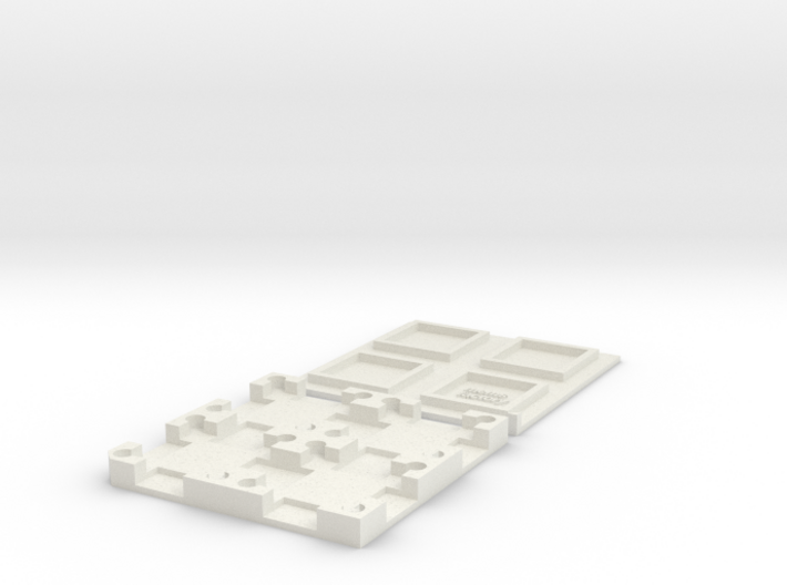 MEMS Chip Carrier 2x2 Tray (15mm square die size) 3d printed