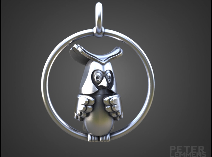 Owl pendant  3d printed 