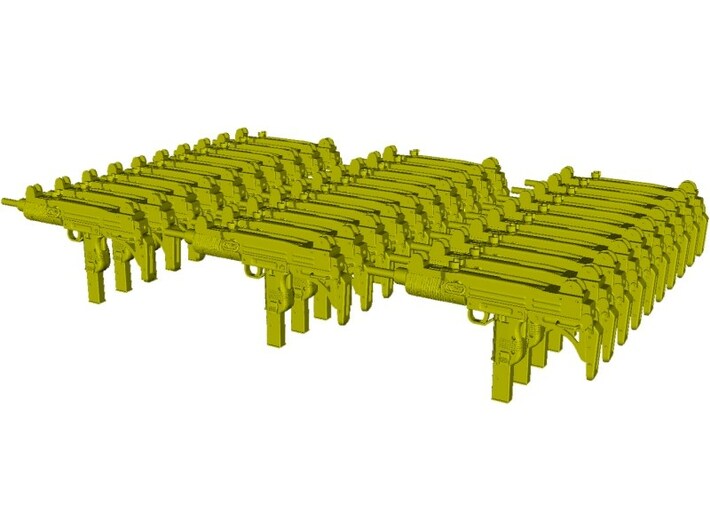 1/48 scale IMI Uzi submachineguns x 30 3d printed