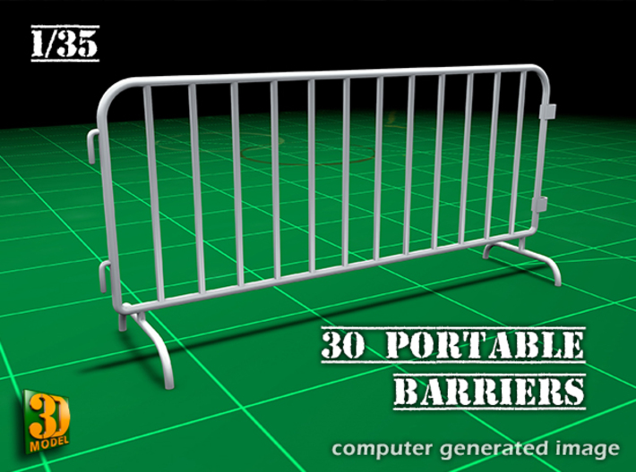 Portable barrier 30x (1/35) 3d printed portable barriers - 30 pieces